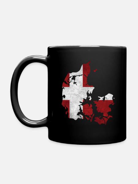 Danemark - frontière dans le drapeau national - Mug uni - noir
