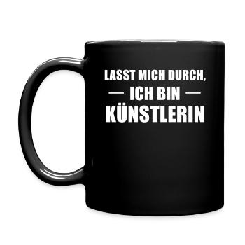 Ich Bin Künstlerin Beruf Spruch Geschenk - Tasse einfarbig - Schwarz - Links