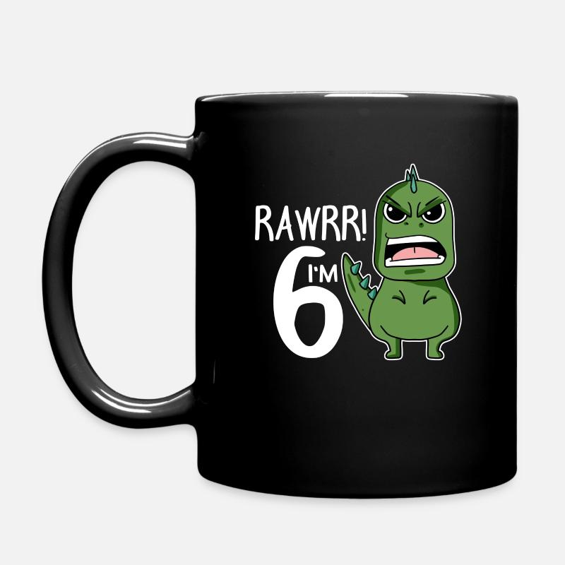 6. Geburtstag - 6 Jahre alt - Ich bin 6 - Tasse einfarbig - Schwarz