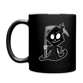 Grim Reaper with Scythe - Full Colour Mug - black - Left