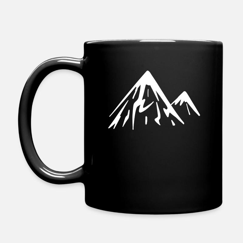 Berg Berge - Tasse einfarbig - Schwarz