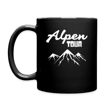 Alpen Berg Berge - Tasse einfarbig - Schwarz - Links
