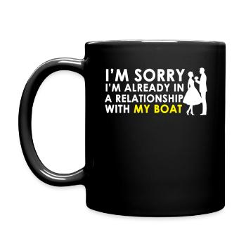 Bateau Saint-Valentin Bateaux Cadeau de plaisancier - Mug uni - noir - Gauche