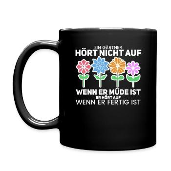 Gärtner - Tasse einfarbig - Schwarz - Links