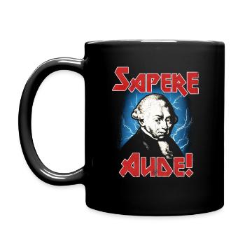 SAPERE AUDE IMMANUEL KANT ROCKS PHILOSOPH GESCHENK - Tasse einfarbig - Schwarz - Links