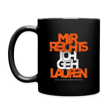 MIR REICHTS ICH GEH LAUFEN LAUFTRAINING GESCHENK - Tasse einfarbig - Schwarz - Links
