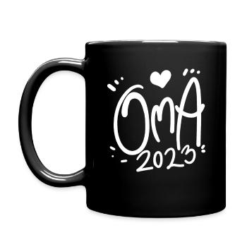 Oma 2023 - Werdende Oma 2023 - Tasse einfarbig - Schwarz - Links