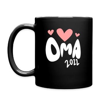 Oma 2022 - Werdende Oma 2022 - Tasse einfarbig - Schwarz - Links