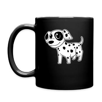 Chien de race dalmate - Mug uni - noir - Gauche