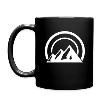Mountain Mountains Mountain Peaks - Full Colour Mug - black - Left