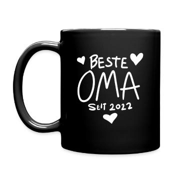 Oma 2022 - Werdende Oma 2022 - Tasse einfarbig - Schwarz - Links