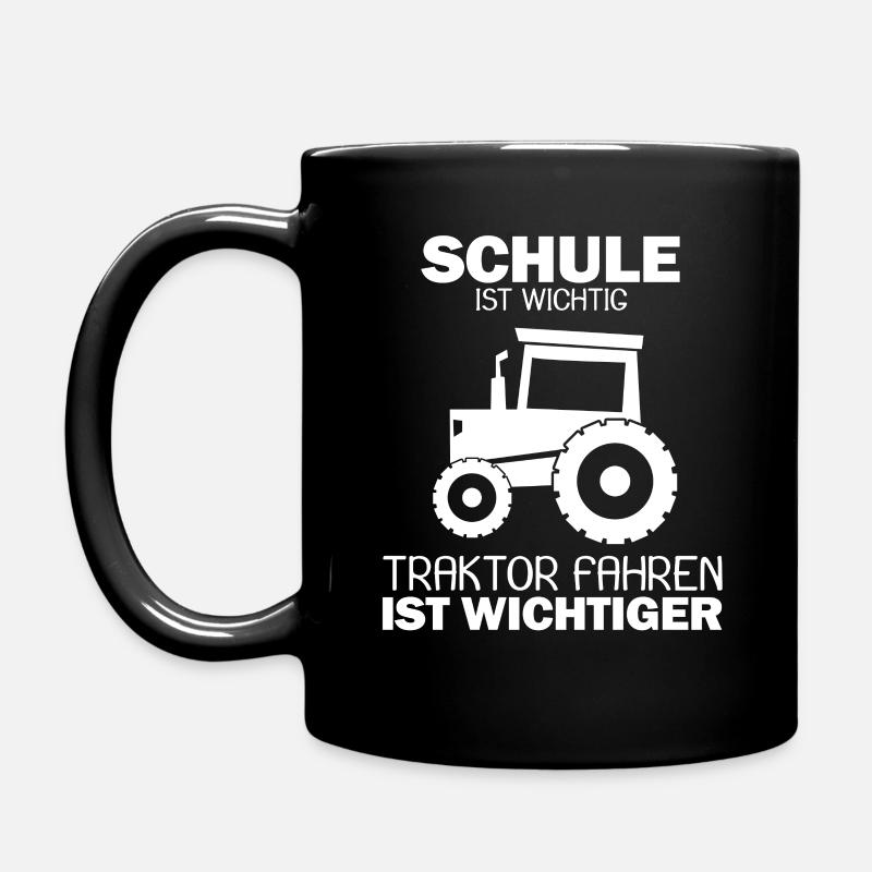 Traktor Spruch Geschenk - Tasse einfarbig - Schwarz