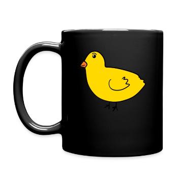 Küken - Tasse einfarbig - Schwarz - Links