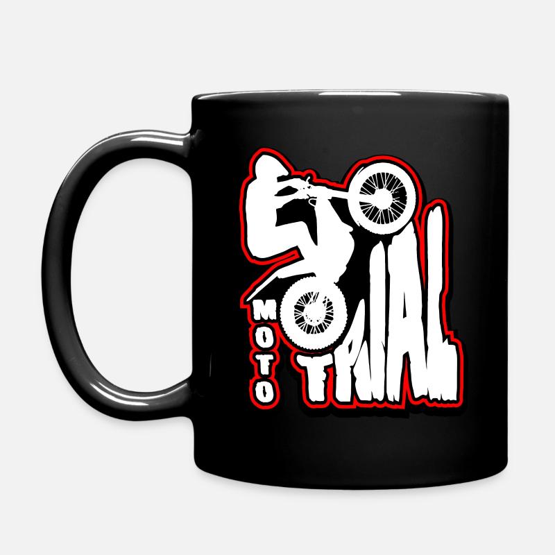 Fahrer von Moto Trial - Tasse einfarbig - Schwarz