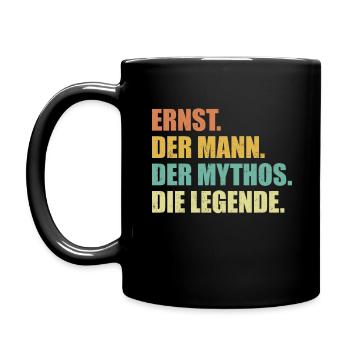 Ernst Name Mythos Legende Spruch Geschenk - Tasse einfarbig - Schwarz - Links