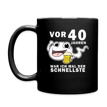 40 Jubiläum Spruch - 40 Jahre - 40. Geburtstag - Tasse einfarbig - Schwarz - Links