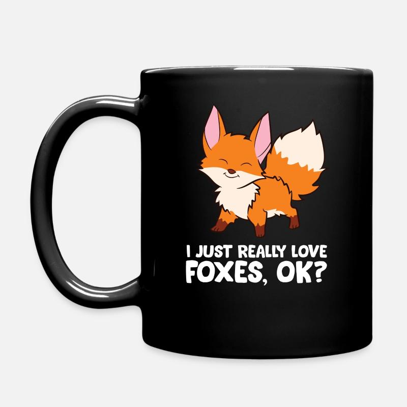 Renard - I just really like foxes, ok? - Mug uni - noir