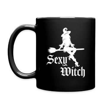 Sexy Hexe - Tasse einfarbig - Schwarz - Links