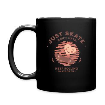 Juste skate Ne détestez pas le patin de crâne ou ne mourez pas - Mug uni - noir - Gauche