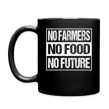 No Farmers No Food No Future - Tasse einfarbig - Schwarz - Links