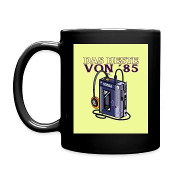 Best Music from 1985 - Best Type - Tasse einfarbig - Schwarz - Links