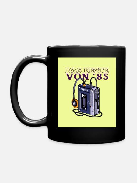 Best Music from 1985 - Best Type - Tasse einfarbig - Schwarz