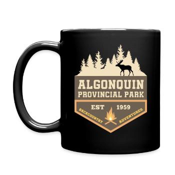 Canada Algonquin Park Moose Backcountry Camping - Full Colour Mug - black - Left