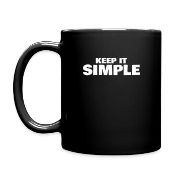 Restez simple en disant - Mug uni - noir - Gauche