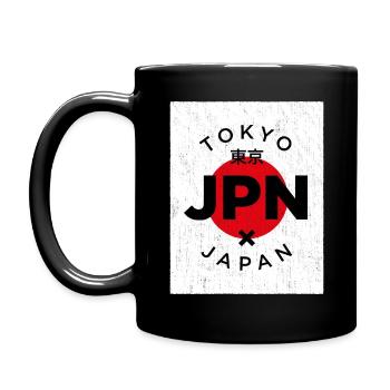 Tokio Japan - Tasse einfarbig - Schwarz - Links