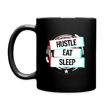 Hustle Manger Dormir - Mug uni - noir - Gauche