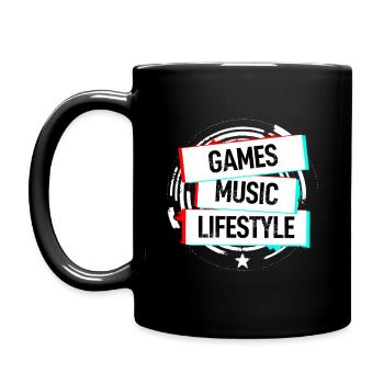 Jeux Musique Style de vie - Mug uni - noir - Gauche