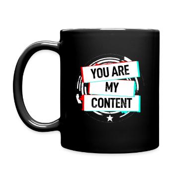 You Are My Content - Full Colour Mug - black - Left
