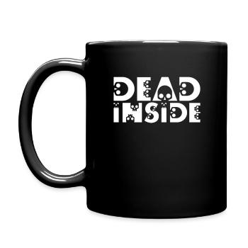 Skulls. Dead inside - Full Colour Mug - black - Left