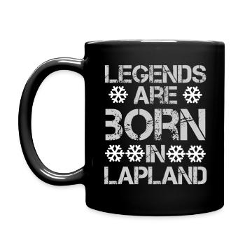 Legends are born in Lapland - Full Colour Mug - black - Left
