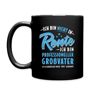 NICHT IN RENTE PROFESSIONELLER GROßVATER OPA - Tasse einfarbig - Schwarz - Links