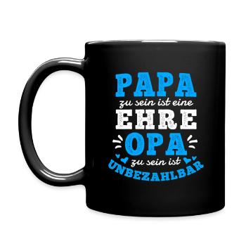 PAPA SEIN IST EINE EHRE OPA SEIN IST UNBEZAHLBAR - Tasse einfarbig - Schwarz - Links