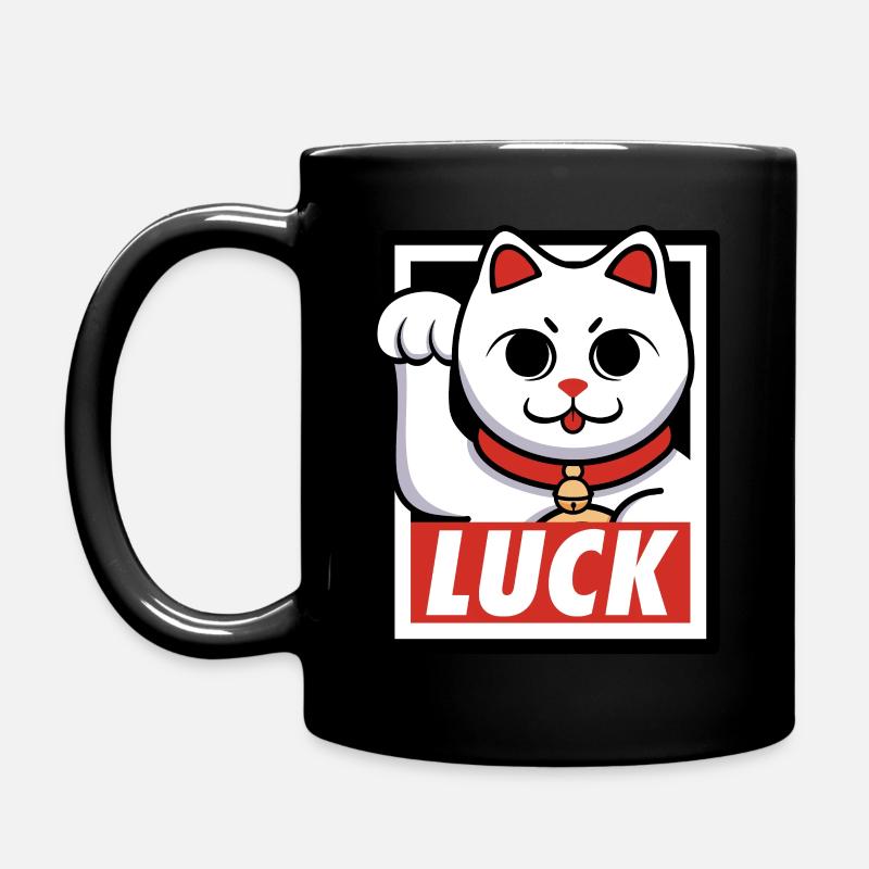Luck Cat - Full Colour Mug - black