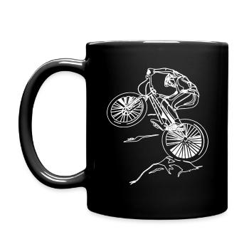 Freeride Trial Bike Cycling - Full Colour Mug - black - Left
