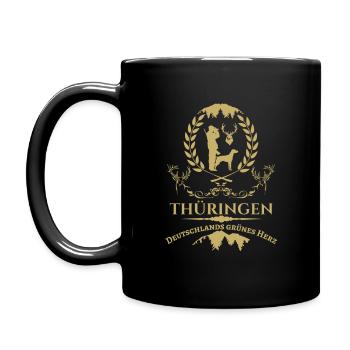 Le cœur vert de Thuringe-Allemagne - Mug uni - noir - Gauche