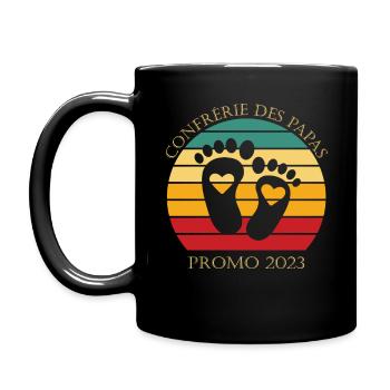Futur papa 2023 Confrérie des Papas Promo 2023 - Mug uni - noir - Gauche