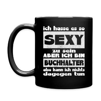 Sexy Buchhalter - Lustiges Statement Design - Tasse einfarbig - Schwarz - Links