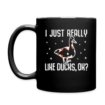J’aime vraiment les canards, d’accord ? Canard Oiseau - Mug uni - noir - Gauche
