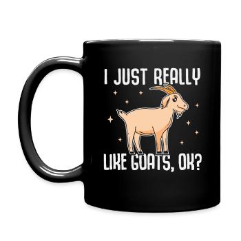 J’aime vraiment les chèvres, d’accord ? Chèvres, Agriculteur, Berger - Mug uni - noir - Gauche