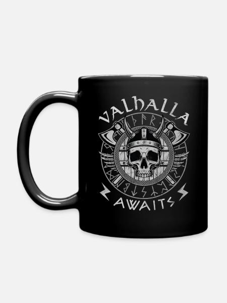 Valhalla vous attend - Mug uni - noir
