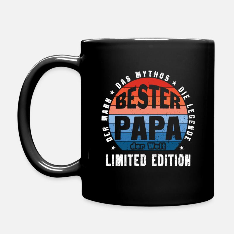 Bester Papa der Welt. Mann, Mythos, Legende. - Tasse einfarbig - Schwarz