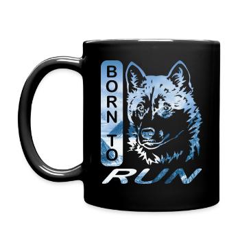 Husky Born to Run Alaska Edition T-Shirt - Tasse einfarbig - Schwarz - Links