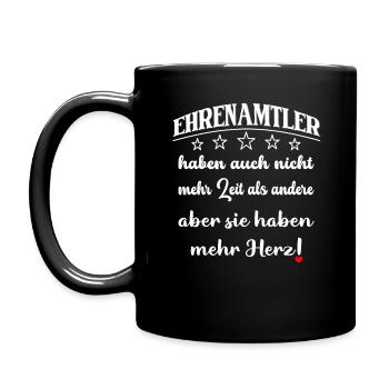 Ehrenamtler haben auch nicht mehr Zeit als andere - Tasse einfarbig - Schwarz - Links