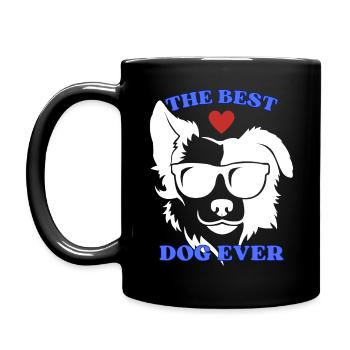 The Border Collie is the best dog ever. - Full Colour Mug - black - Left