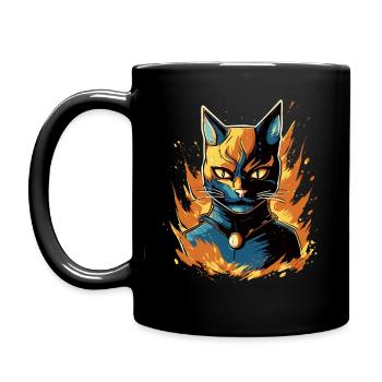 Super paws in action: super cat - Full Colour Mug - black - Left