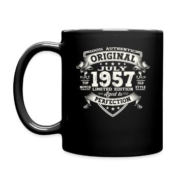 66th Birthday Man Original Juillet 1957 - Mug uni - noir - Gauche